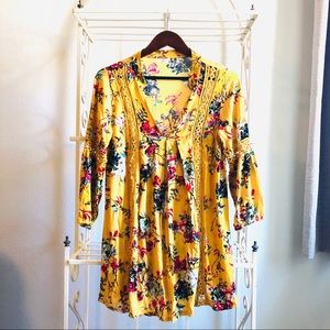 Goldenrod Floral Tunic